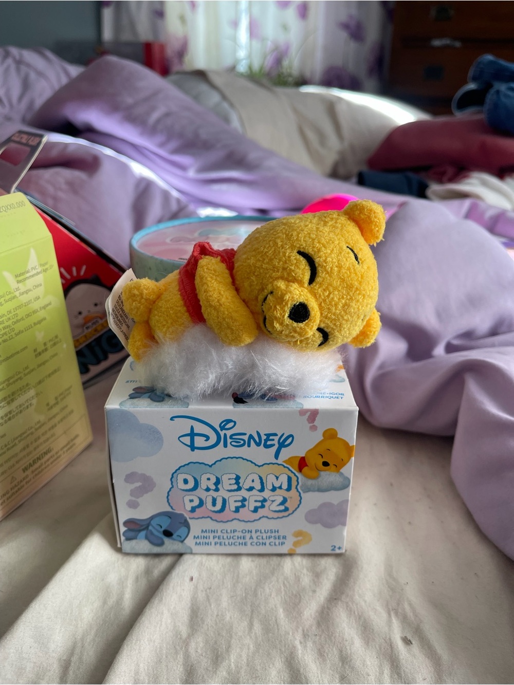 Disney Winnie the Pooh Yellow and Red Mini Clip-On Plush
